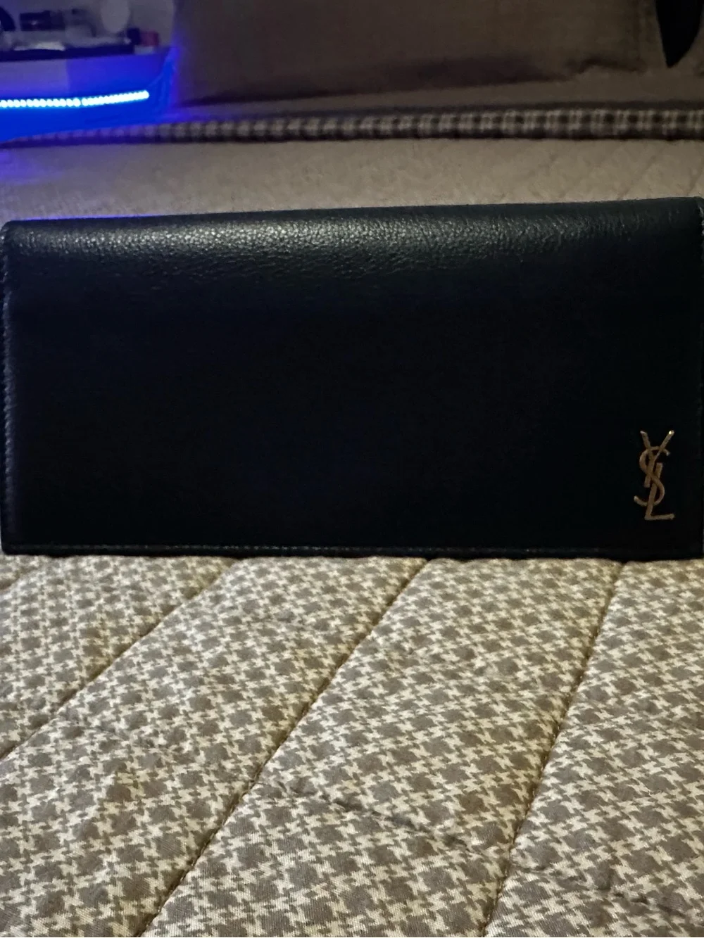Ysl long black luxury wallet